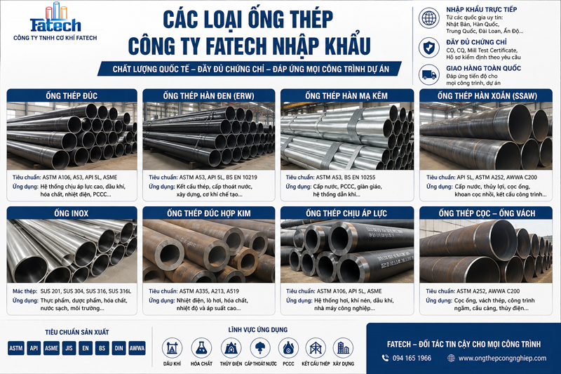 Nhap khau ong thep cac loai